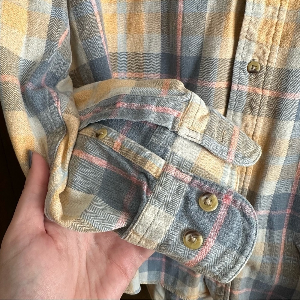 WindRiver Women’s Orange Blue Pink Cotton Plaid Button-up Shirt XL - Picture 6 of 9